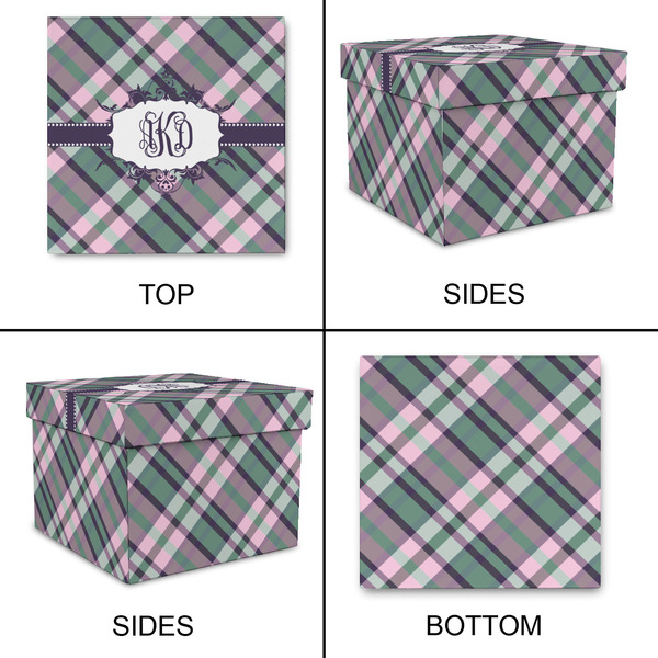 Plaid with Pop Gift Boxes with Lid - Canvas Wrapped - Large - Approval