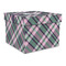 Plaid with Pop Gift Boxes with Lid - Canvas Wrapped - Large - Front/Main