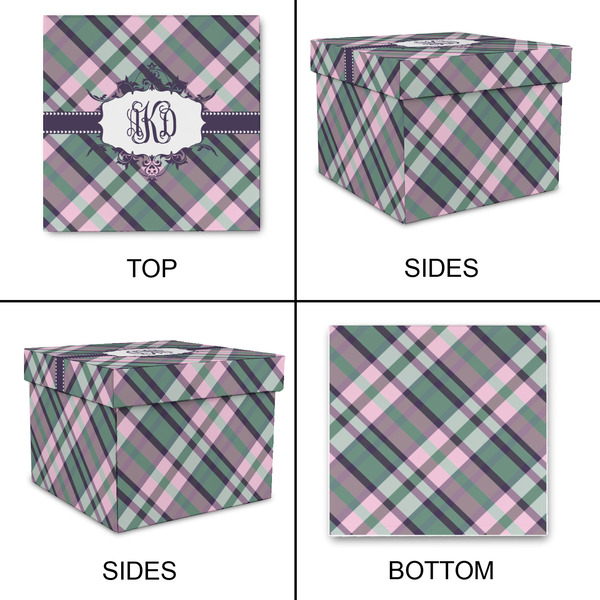 Plaid with Pop Gift Boxes with Lid - Canvas Wrapped - Medium - Approval