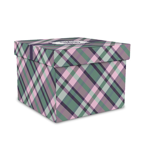 Custom Plaid with Pop Gift Box with Lid - Canvas Wrapped - Medium (Personalized)