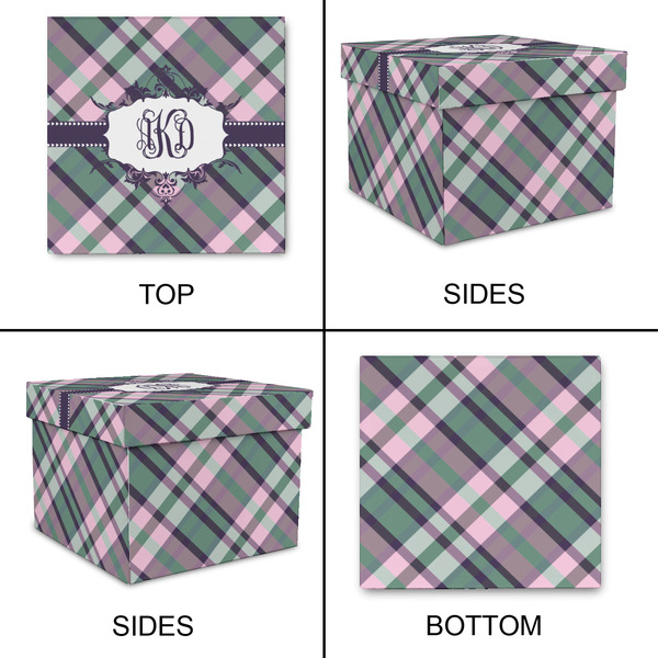 Plaid with Pop Gift Boxes with Lid - Canvas Wrapped - Small - Approval