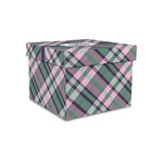 Plaid with Pop Gift Box with Lid - Canvas Wrapped - Small (Personalized)