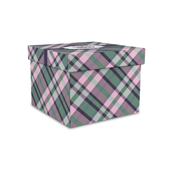 Custom Plaid with Pop Gift Box with Lid - Canvas Wrapped - Small (Personalized)