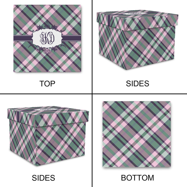 Plaid with Pop Gift Boxes with Lid - Canvas Wrapped - X-Large - Approval