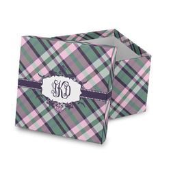 Plaid with Pop Gift Box with Lid - Canvas Wrapped (Personalized)