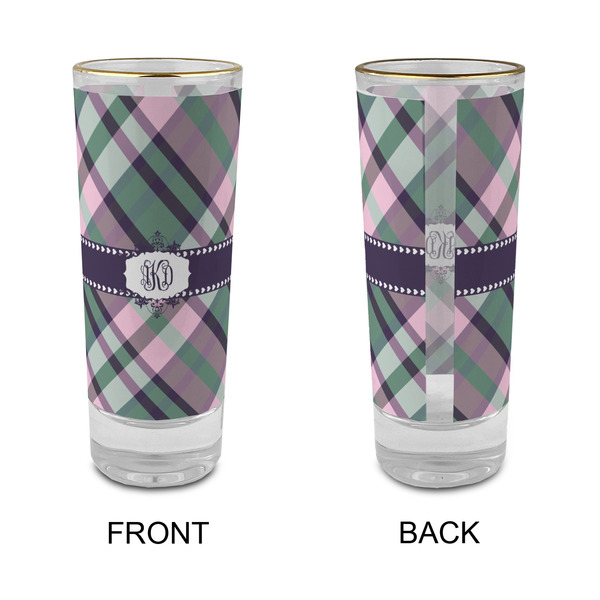 Plaid with Pop Glass Shot Glass - 2 oz - Single - APPROVAL