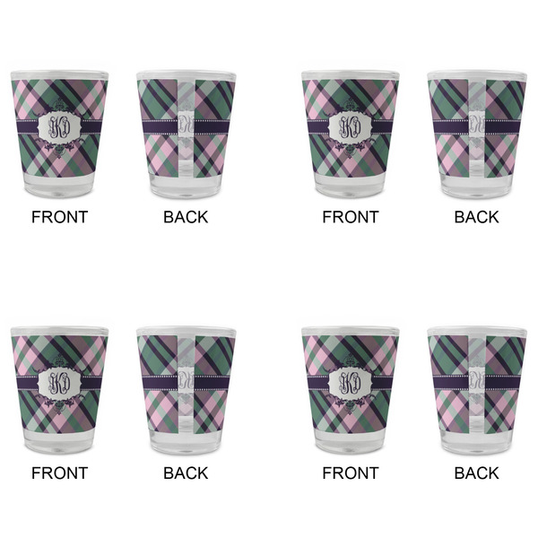 Plaid with Pop Glass Shot Glass - Standard - Set of 4 - APPROVAL