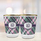 Plaid with Pop Glass Shot Glass - with gold rim - LIFESTYLE