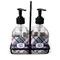 Plaid with Pop Glass Soap & Lotion Bottles (Personalized)