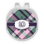 Plaid with Pop Golf Ball Marker - Hat Clip - Silver