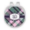 Plaid with Pop Golf Ball Marker - Hat Clip - Silver