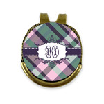 Plaid with Pop Golf Ball Marker - Hat Clip - Gold