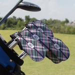 Plaid with Pop Golf Club Iron Cover - Set of 9 (Personalized)