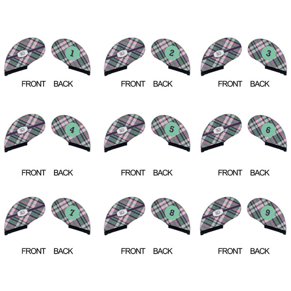 Plaid with Pop Golf Club Covers - APPROVAL (set of 9)