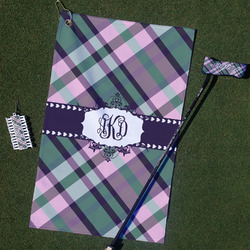 Plaid with Pop Golf Towel Gift Set (Personalized)