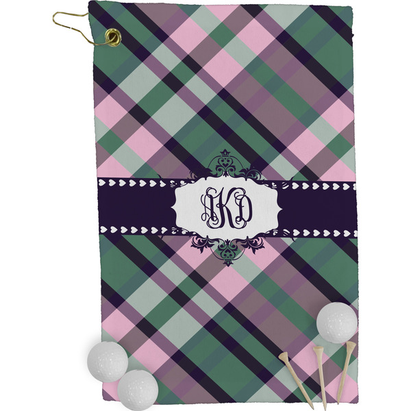 Plaid with Pop Golf Towel (Personalized)