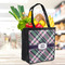 Plaid with Pop Grocery Bag - LIFESTYLE