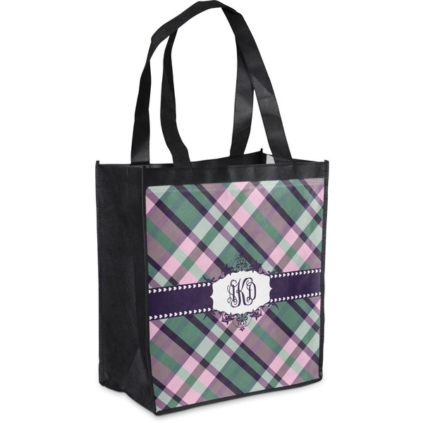 Custom Plaid with Pop Grocery Bag (Personalized)
