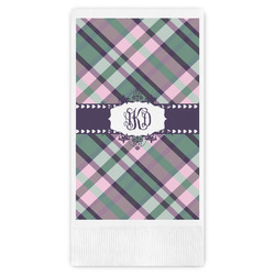 Plaid with Pop Guest Napkins - Full Color - Embossed Edge (Personalized)
