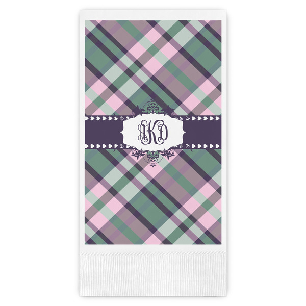 Custom Plaid with Pop Guest Napkins - Full Color - Embossed Edge (Personalized)