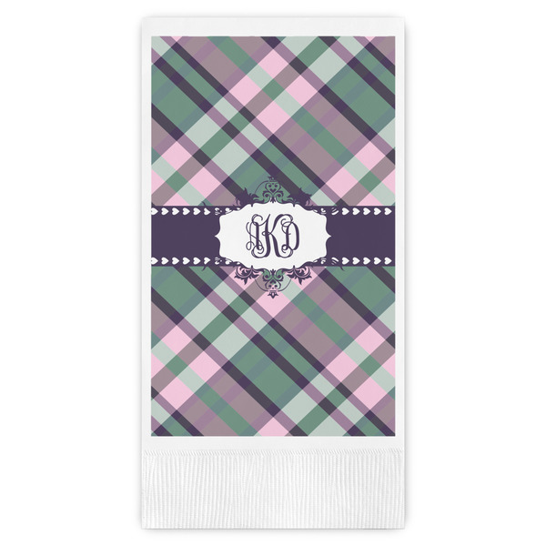 Custom Plaid with Pop Guest Paper Towels - Full Color (Personalized)