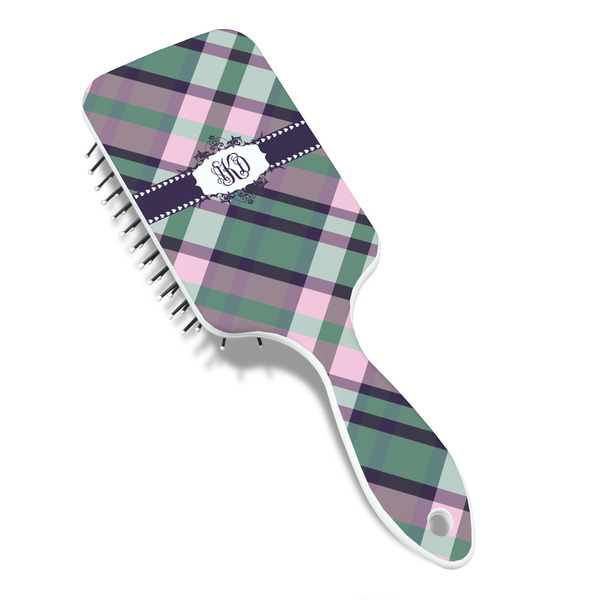 Plaid with Pop Hair Brush - Angle View