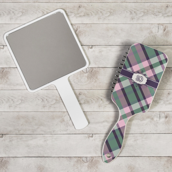 Plaid with Pop Hair Brush - In Context