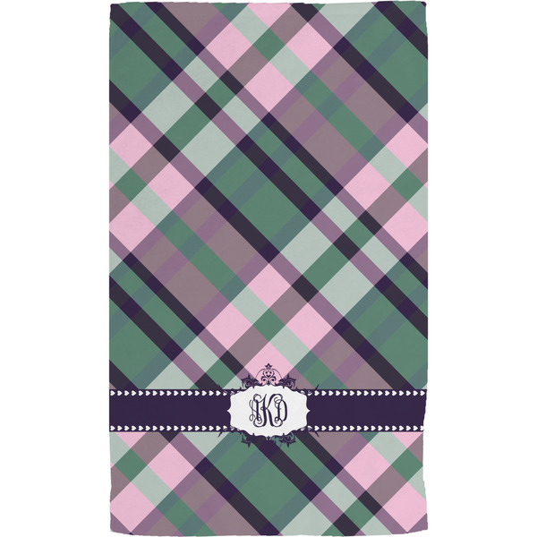 Plaid with Pop Hand Towel (Personalized) Full