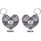 Plaid with Pop Heart Keychain (Front + Back)