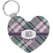 Plaid with Pop Heart Keychain (Personalized)
