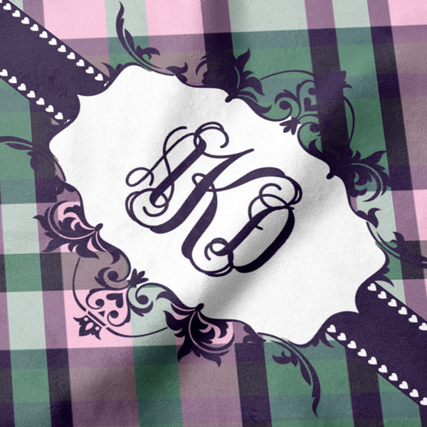 Plaid with Pop Hooded Baby Towel- Detail Close Up