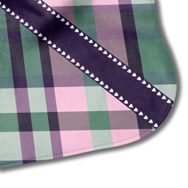 Plaid with Pop Hooded Baby Towel- Detail Corner