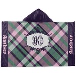 Plaid with Pop Kids Hooded Towel (Personalized)