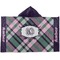 Plaid with Pop Hooded towel