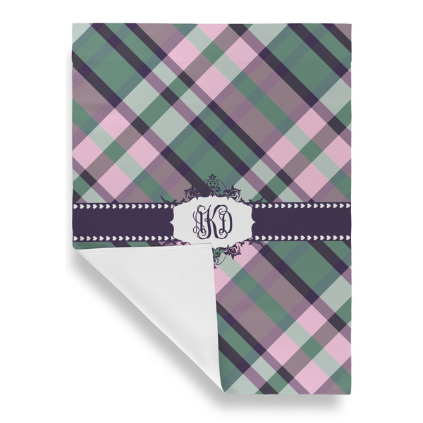 Plaid with Pop House Flags - Single Sided - FRONT FOLDED