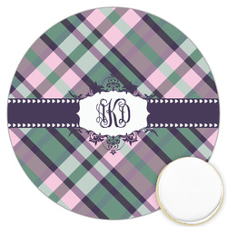 Plaid with Pop Printed Cookie Topper - 3.25" (Personalized)