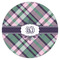 Plaid with Pop Icing Circle - Large - Single