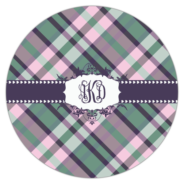 Plaid with Pop Icing Circle - Medium - Single