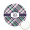 Plaid with Pop Printed Cookie Topper - 2.15" (Personalized)