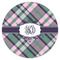 Plaid with Pop Icing Circle - Small - Single