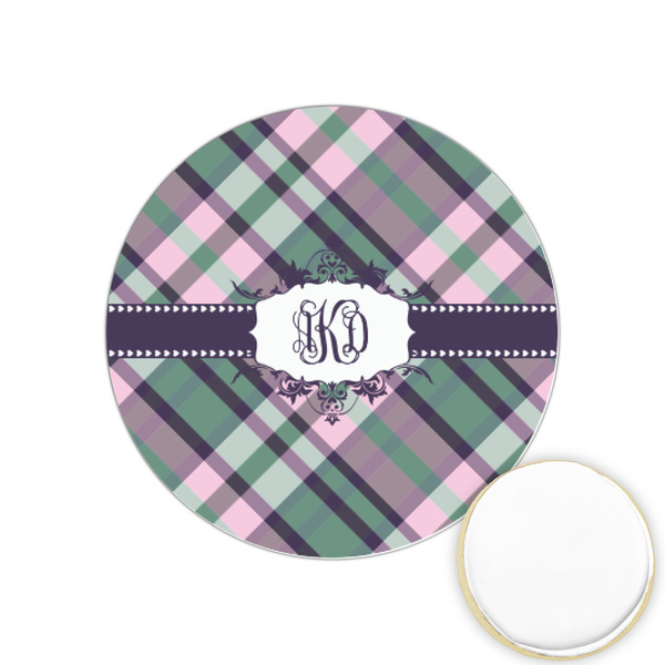 Custom Plaid with Pop Printed Cookie Topper - 1.25" (Personalized)