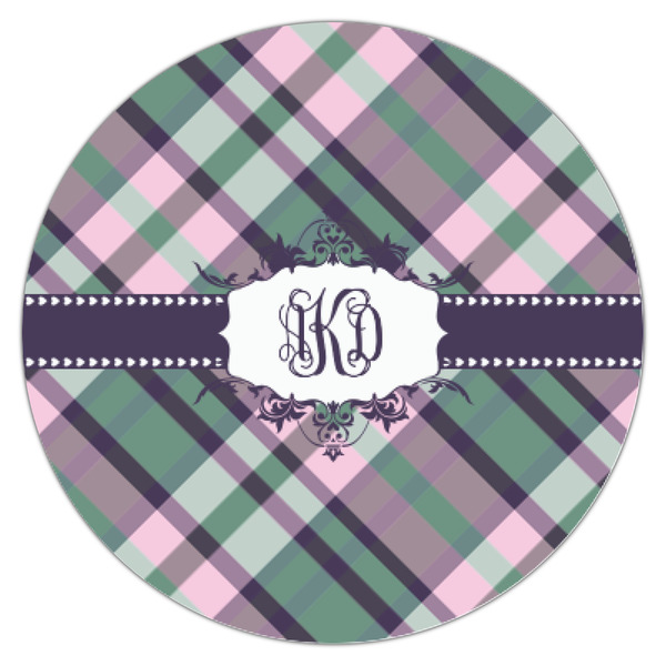 Plaid with Pop Icing Circle - XSmall - Single