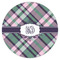 Plaid with Pop Icing Circle - XSmall - Single