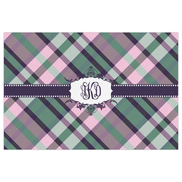 Plaid with Pop Indoor / Outdoor Rug - 2'x3' - Front Flat