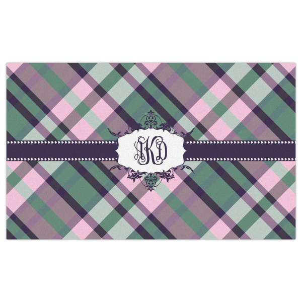 Plaid with Pop Indoor / Outdoor Rug - 3'x5' - Front Flat