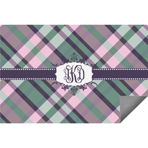 Custom Plaid with Pop Indoor / Outdoor Rug - 2'x3' (Personalized)