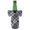 Plaid with Pop Jersey Bottle Cooler - FRONT (on bottle)