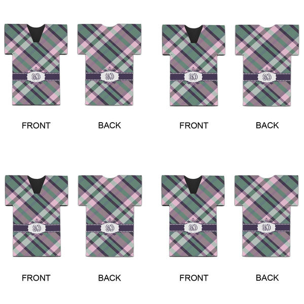 Plaid with Pop Jersey Bottle Cooler - Set of 4 - APPROVAL