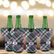 Plaid with Pop Jersey Bottle Cooler - Set of 4 - LIFESTYLE
