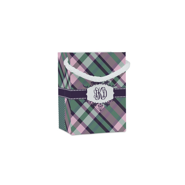 Custom Plaid with Pop Jewelry Gift Bags - Matte (Personalized)
